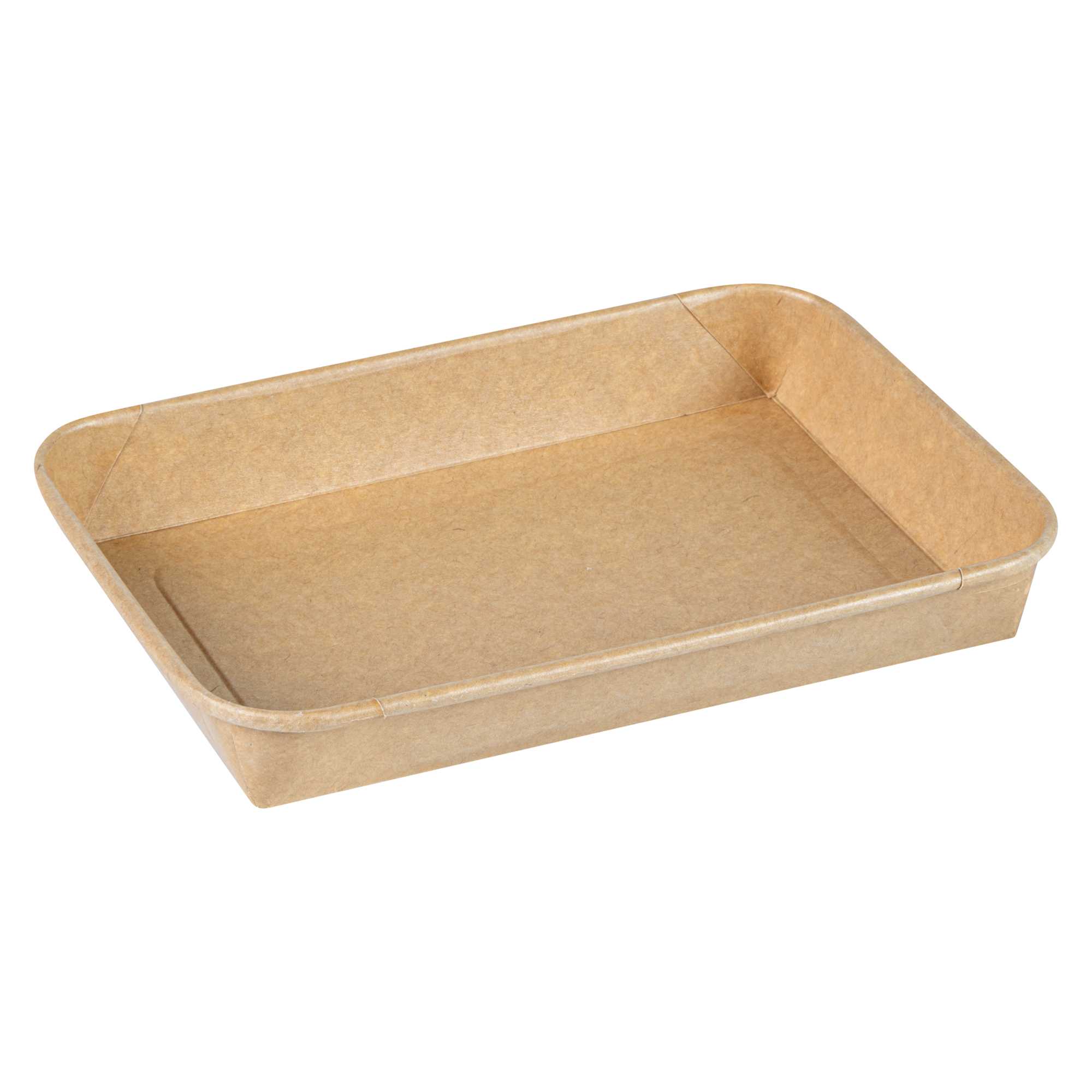 Matsuri Vision 11 oz Rectangle Kraft Paper Sushi Container - with Clear PET Lid - 7 1/4" x 5" x 1" - 100 count box