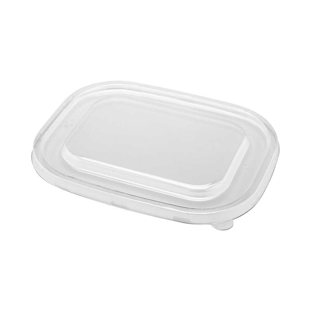 Pulp Tek 60 oz Rectangle Bagasse Container - with Clear PET Lid - 9" x 7 1/4" x 3" - 100 count box