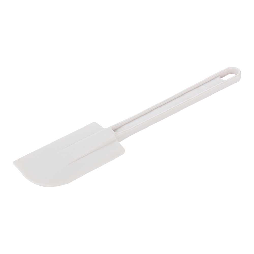 Met Lux 2-Piece White Rubber Spatula Set - Spoon-Shaped, Flat - 14" x 3" - 1 count box