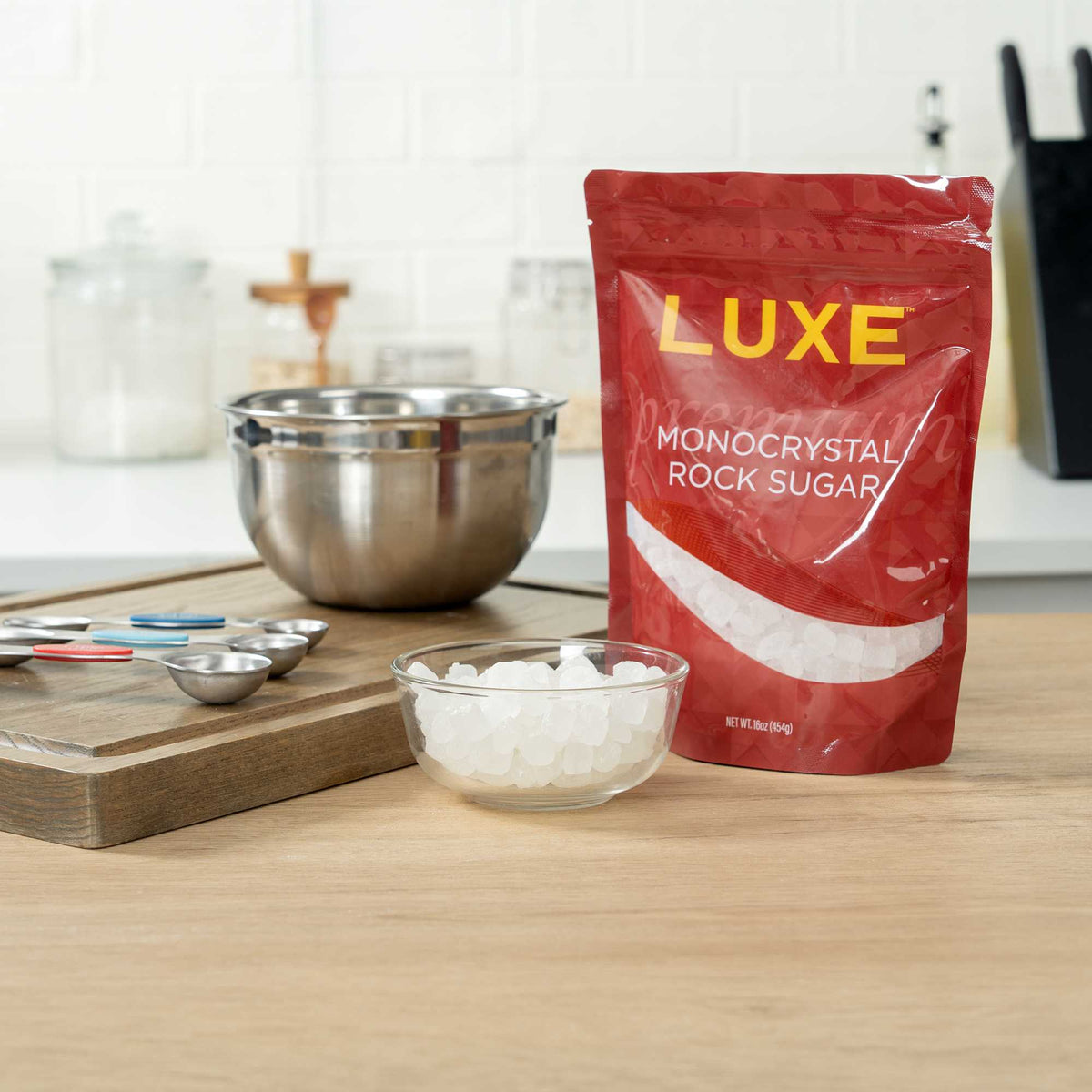 Luxe 1 lb Clear Rock Sugar - Monocrystal - 1 count box