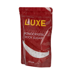 Luxe 1 lb Clear Rock Sugar - Monocrystal - 10 count box