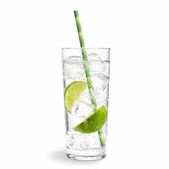Bev Tek Green Paper Straw - Bamboo Stalks, Biodegradable, 6mm - 7 3/4