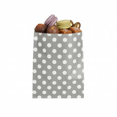 Bag Tek Rectangle Gray Paper Bag - Polka Dots - 7