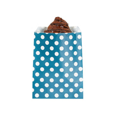 Bag Tek Rectangle Navy Blue Paper Bag - Polka Dots - 7