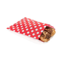 Bag Tek Rectangle Red Paper Bag - Polka Dots - 7