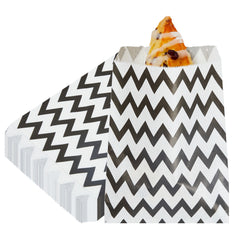 Bag Tek Rectangle Black Paper Bag - Zig Zags - 7