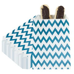 Bag Tek Rectangle Navy Blue Paper Bag - Zig Zags - 7