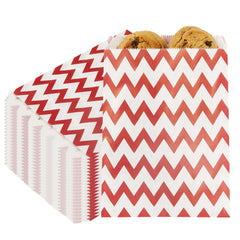 Bag Tek Rectangle Red Paper Bag - Zig Zags - 7