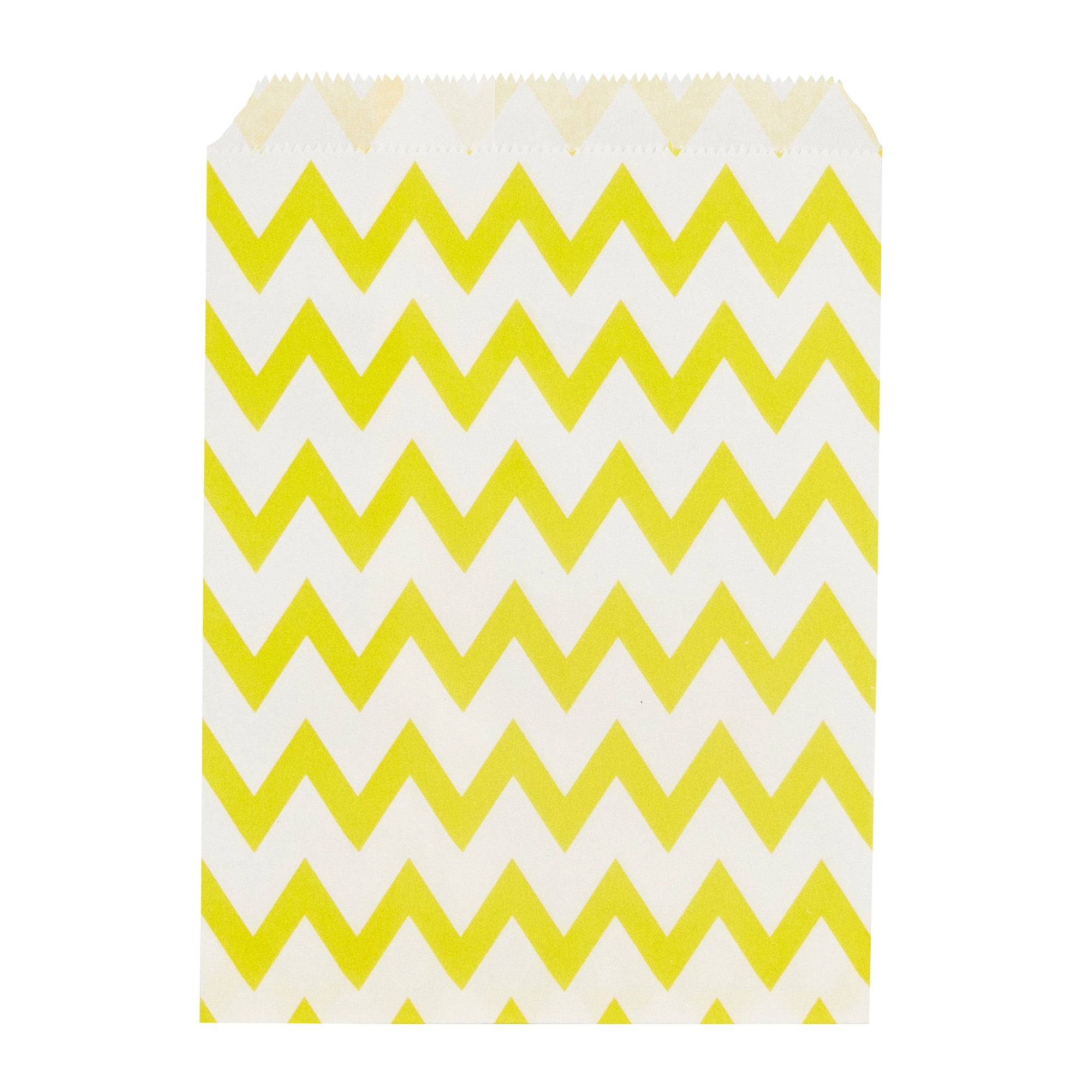 Bag Tek Rectangle Yellow Paper Bag - Zig Zags - 7" x 5" - 100 count box