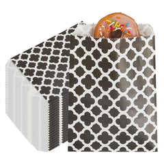 Bag Tek Rectangle Black Paper Bag - Asian Monogram - 7