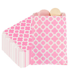 Bag Tek Rectangle Pink Paper Bag - Asian Monogram - 7