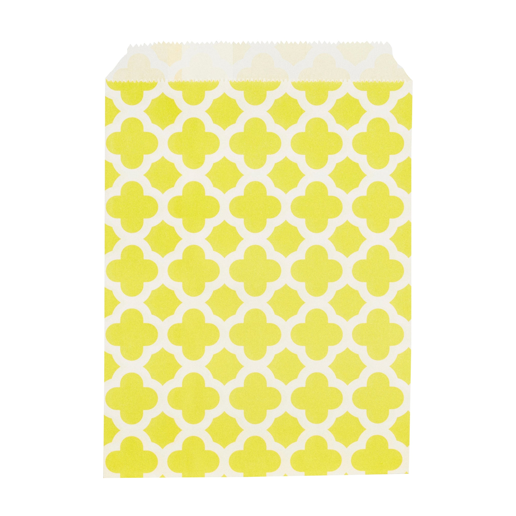 Bag Tek Rectangle Yellow Paper Bag - Asian Monogram - 7" x 5" - 100 count box