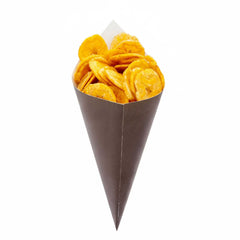 Cone Tek Black Paper Food Cone - 9 1/2