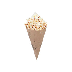 Cone Tek Bamboo Print Paper Food Cone - 9 1/2