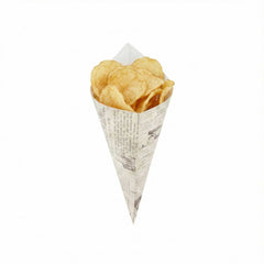 Cone Tek Newsprint Paper Food Cone - 11 1/2