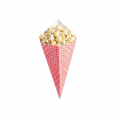 Cone Tek Picnic Print Paper Food Cone - 11 1/2