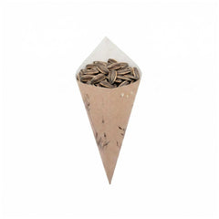 Cone Tek Bamboo Print Paper Food Cone - 11 1/2