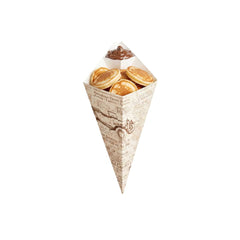 Cone Tek Newsprint Paper Food Cone - with Dipping Pocket - 11