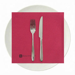 Luxenap Square Bordeaux Paper Napkin - Air Laid - 15 3/4