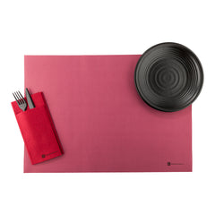 Chef 101 Rectangle Burgundy Paper Placemat - Heavy Weight, Single-Use - 20