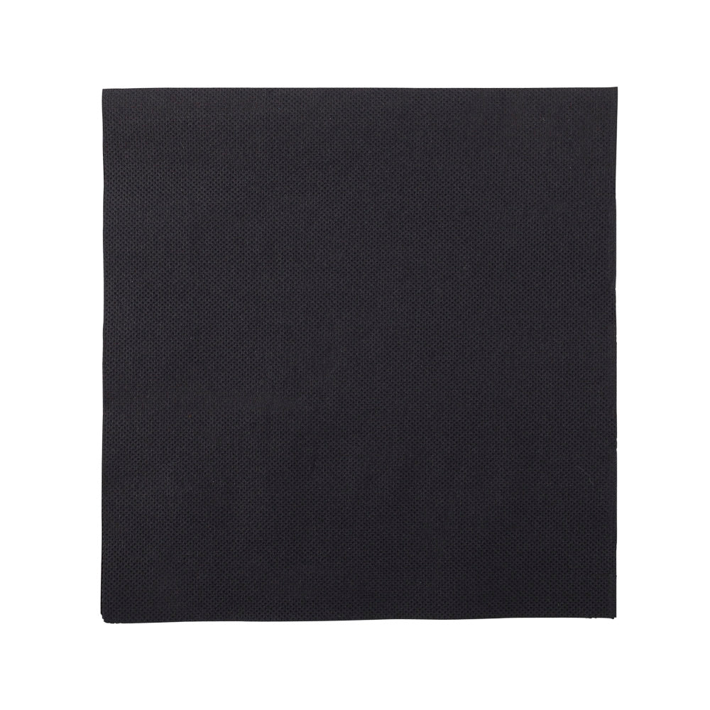Luxenap Square Black Paper Napkin - Micropoint, 2-Ply - 15 1/2" x 15 1/4" - 1800 count box