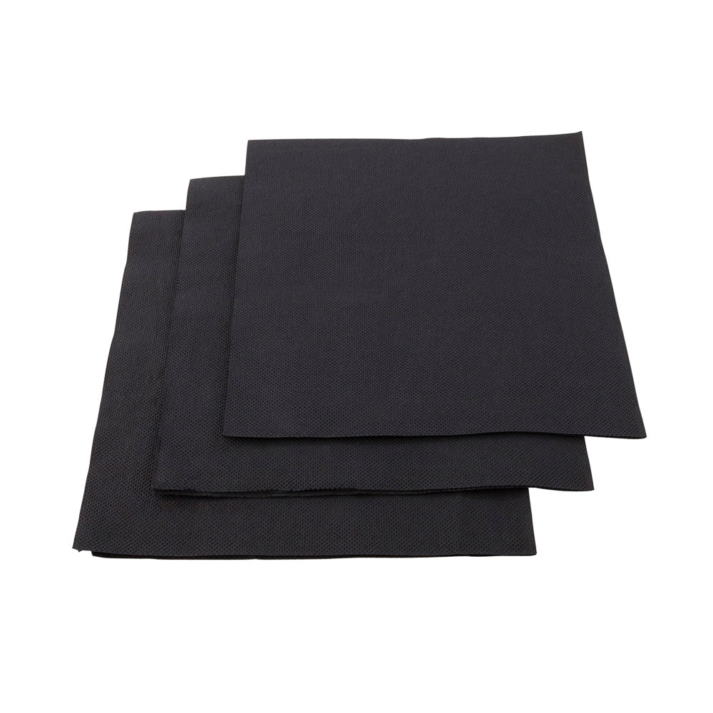 Luxenap Square Black Paper Napkin - Micropoint, 2-Ply - 15 1/2" x 15 1/4" - 1800 count box
