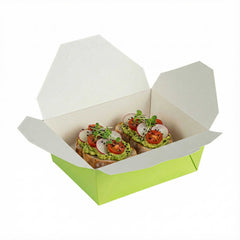 Bio Tek 45 oz Rectangle Eco Green Paper #8 Bio Box Take Out Container - 6 3/4