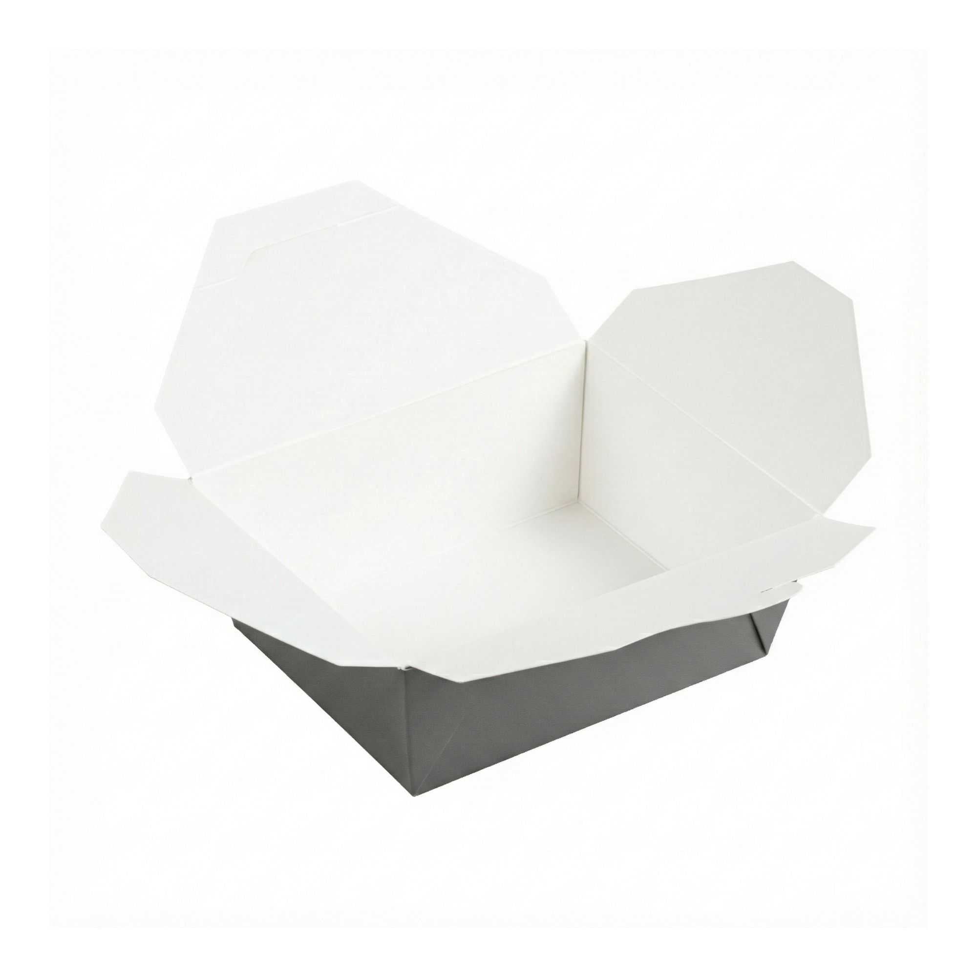 Bio Tek 45 oz Rectangle Gray Paper #8 Bio Box Take Out Container - 6 3/4" x 5 1/2" x 2 1/2" - 200 count box