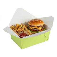 Bio Tek 98 oz Rectangle Eco Green Paper #4 Bio Box Take Out Container - 8 1/2