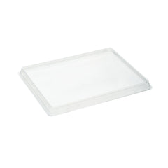 Cafe Vision Rectangle Clear Plastic Lid - Fits Medium Click Lock Container - 50 count box