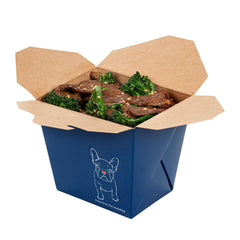 Bio Tek 16 oz Square Frenchie Paper Noodle Take Out Container - 3 1/2