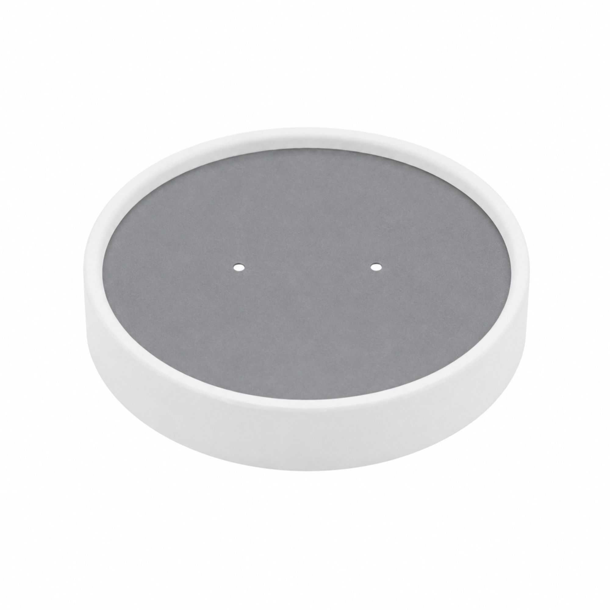Bio Tek Round Gray Soup Container Lid - White Rim, Fits 12 oz - 200 count box