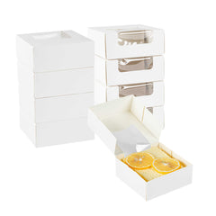 Cafe Vision 11 oz Square White Paper Small Take Out Container - 4