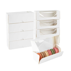 Cafe Vision 13 oz Rectangle White Paper Small Take Out Container - 6