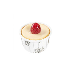 Panificio 1 oz Round Vintage Floral Paper Small Baking Cup - Pleated - 2