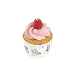 Panificio 2 oz Round Vintage Floral Paper Medium Baking Cup - Pleated - 2 1/4