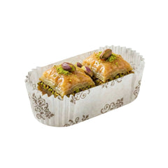 Panificio 1 oz Elliptical Vintage Floral Paper Regular Baking Cup - Ridged - 3 1/2