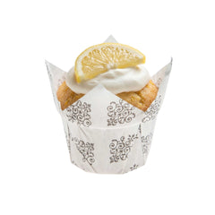 Panificio 1 oz Tulip Vintage Floral Paper Regular Baking Cup - 3