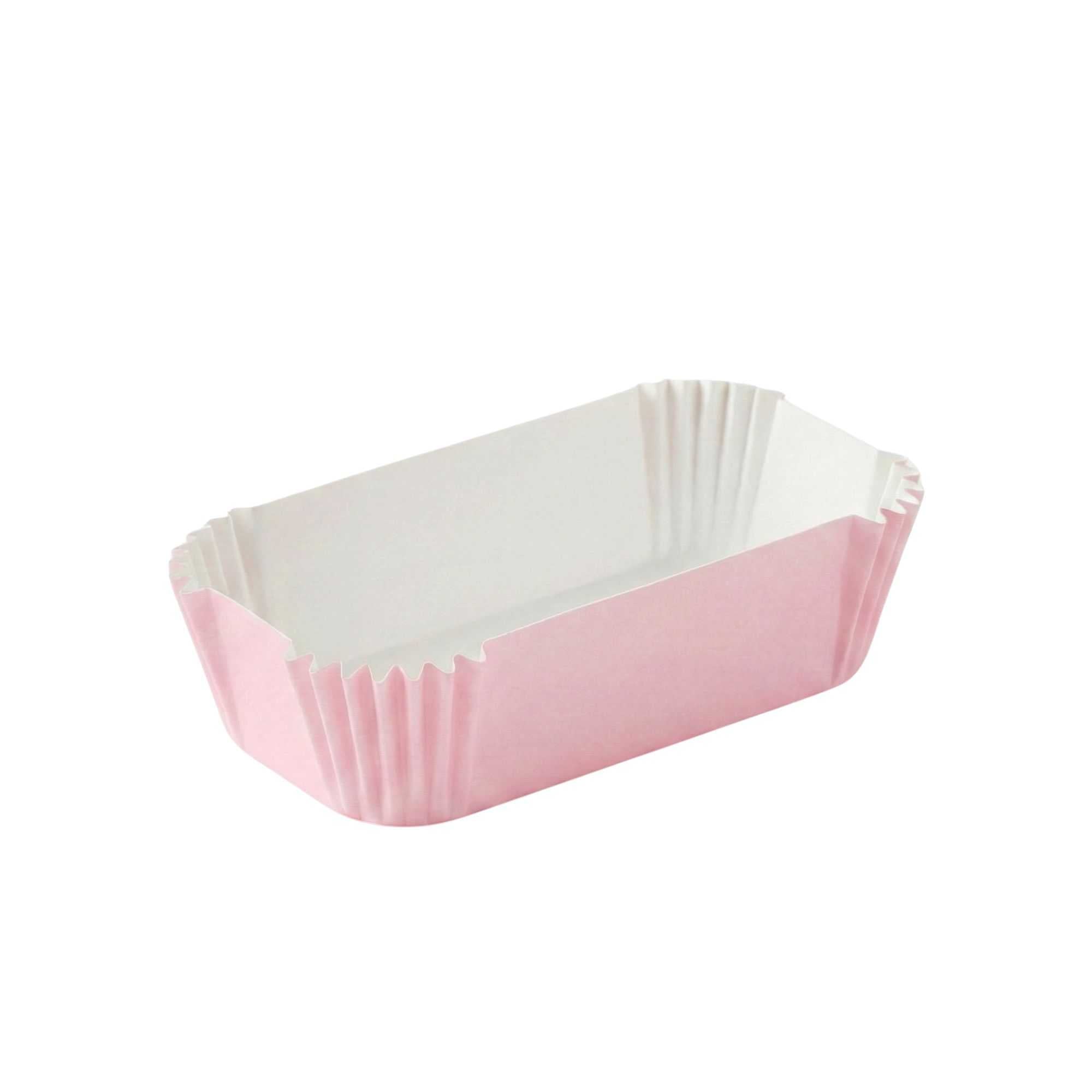 Panificio 5 oz Elliptical Pink Paper Large Baking Cup - Ridged - 4 1/2" x 2 1/2" x 1 1/4" - 200 count box