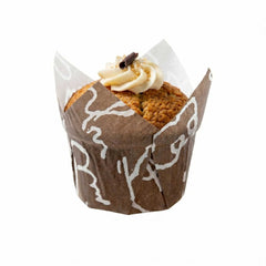Panificio 1 oz Tulip Chocolate Wisp Paper Regular Baking Cup - 3