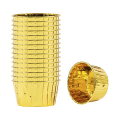 Panificio 5.5 oz Round Rose Gold Paper Large Baking Cup - Pleated - 3
