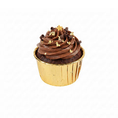 Panificio 3 oz Round Rose Gold Paper Small Baking Cup - Pleated - 2 1/2