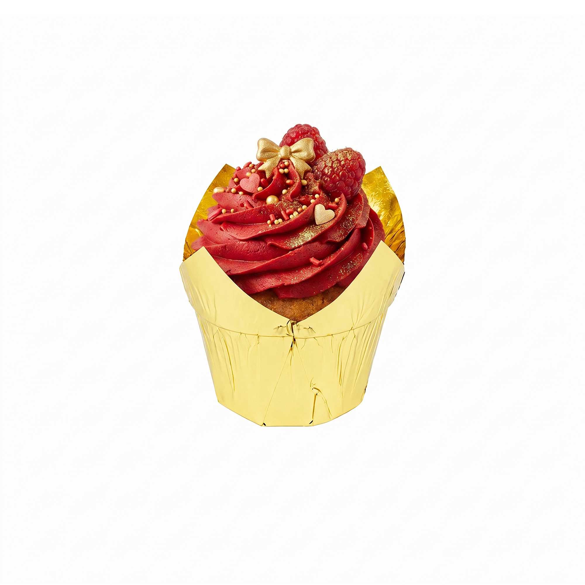 Panificio 4 oz Tulip Rose Gold Paper Regular Baking Cup - 2 1/4" x 2 1/4" x 1 1/2" - 200 count box