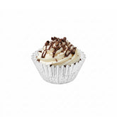 Panificio 0.4 oz Round Metallic Silver Paper Baking Cup - Foil-Coated - 1 1/4" x 1 1/4" x 3/4" - 200 count box
