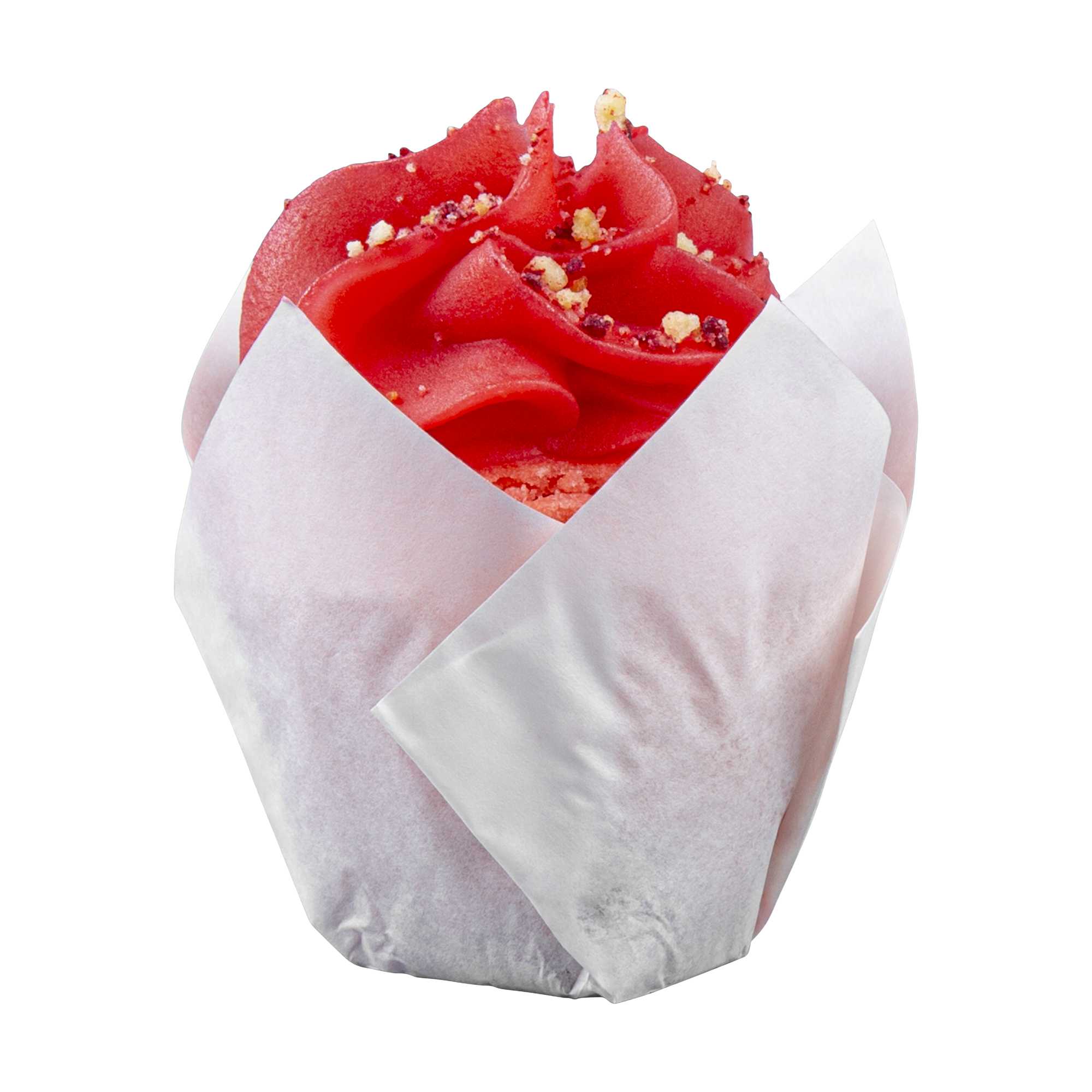 Panificio 2 oz Tulip Sugar White Paper Baking Cup - Greaseproof - 1 1/4" x 1 1/4" x 1 1/2" - 200 count box