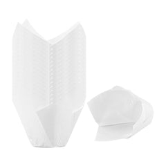 Panificio 2 oz Tulip Sugar White Paper Baking Cup - Greaseproof - 1 1/4