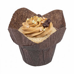 Panificio 6 oz Daffodil Brown Paper Baking Cup - Greaseproof - 3 1/4