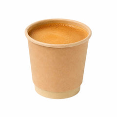 Restpresso 4 oz Kraft Paper Coffee Cup - Double Wall - 2 1/2