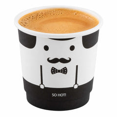 Restpresso 4 oz Monsieur Paper Coffee Cup - Double Wall - 2 1/2