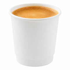 Restpresso 4 oz White Paper Coffee Cup - Double Wall - 2 1/2